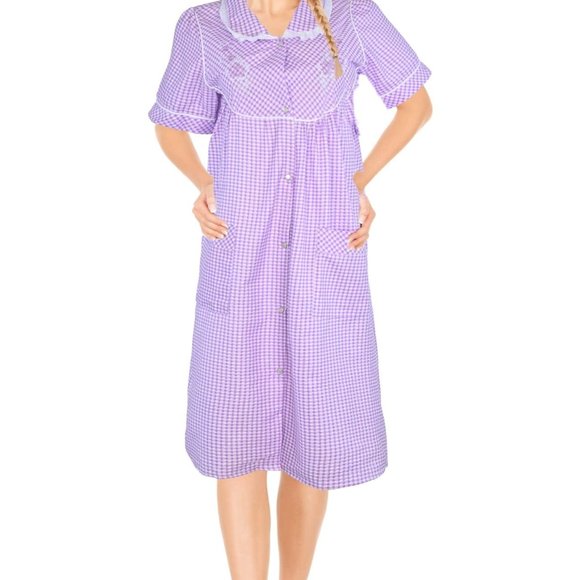 House Dresses for Women with Pockets - Lightweight Breathable Short Sleeve Comfy - Picture 1 of 4